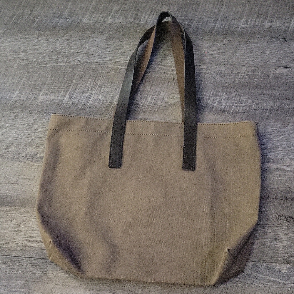 Everlane Tan and Brown Tote Bag Durable Canvas Design